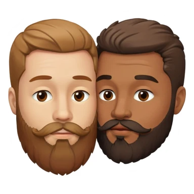 two bearded guys kissing sticker