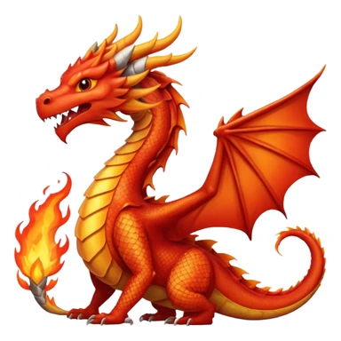 western dragon breathing fire sticker