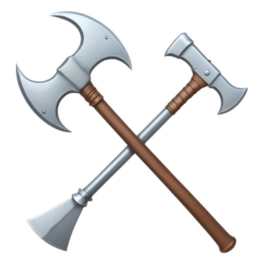 large steel battle axe with a broad blade sticker