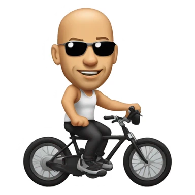 Vin Diesel en velo
 sticker
