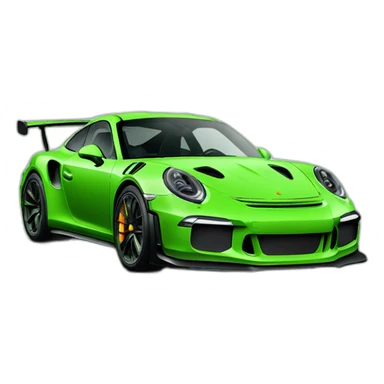 Green Porsche GT3 RS sticker