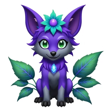 Batty Electrical Slim Mightyena-Plant-fairy sticker