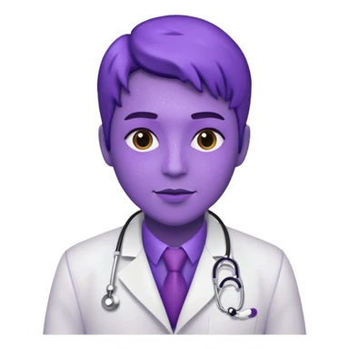 glitter purple doctor sticker