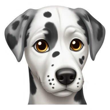 dalmatian and white and grey siberian husky with big heart over head sticker