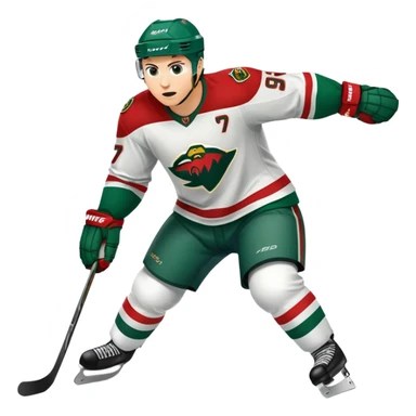 Minnesota Wild ice hockey number 97 sticker
