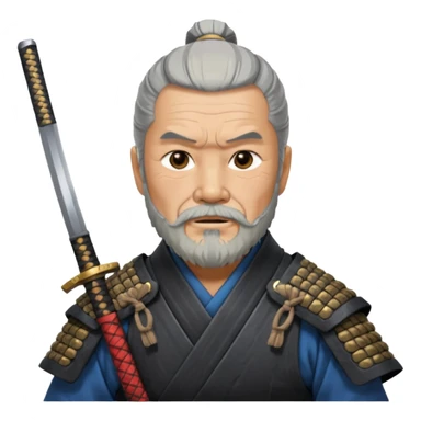 Elder samurai with beard polishing blade

































 sticker