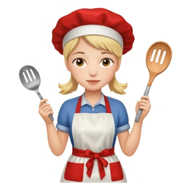 girl cooking sticker