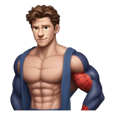 Tom Holland spiderman bodybuilder sticker