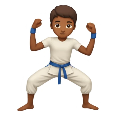 Faça um menino jogando capoeira  sticker