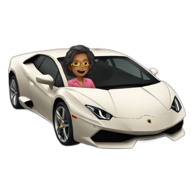 My mother in a Lamborghini sticker
