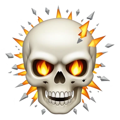 a shocked exploding skull emoji sticker
