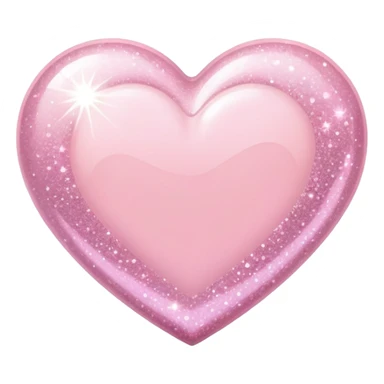 Light pink heart with sparkles  sticker