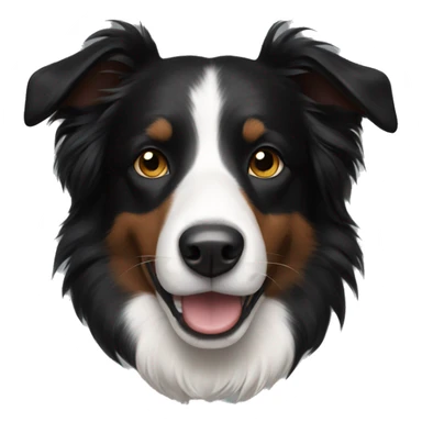 black border collie sticker
