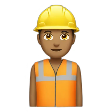 person inspecting road works normal clothes sticker