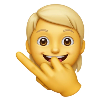 Emoji mordiendo se un dedo sticker