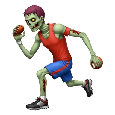 sportmen zombie full body and sport item sticker