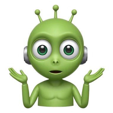 Little Green Men alien from Toy Story, saying 'ooooo' sticker