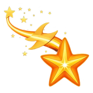 Bright shooting star sticker