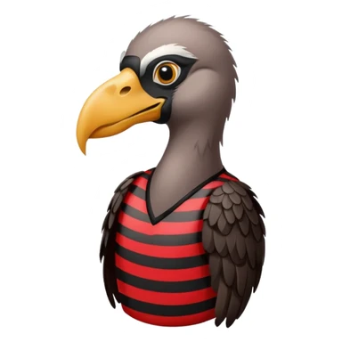 a vulture wearing a Flamengo shirt sticker