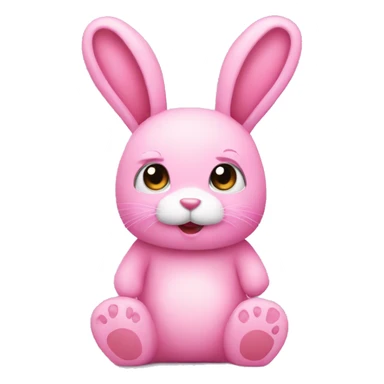 Pink bunny teddy  sticker