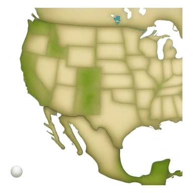 Nord america map sticker