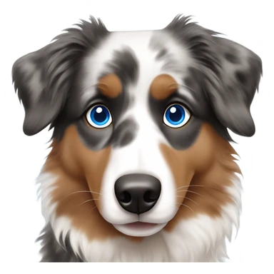Australian shepherd with blue eyes sticker