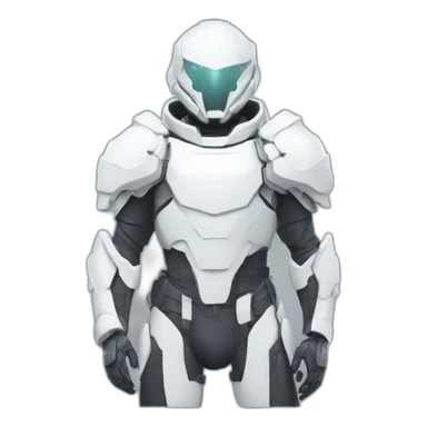 futuristic white Phantom squad Infiltration armored breastplate arms sticker