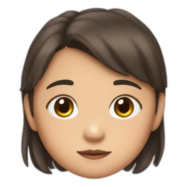 Fille Brune déguisée en Totoro sticker