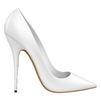 White stilletto heel sticker