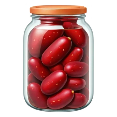Jar of red pickles sticker