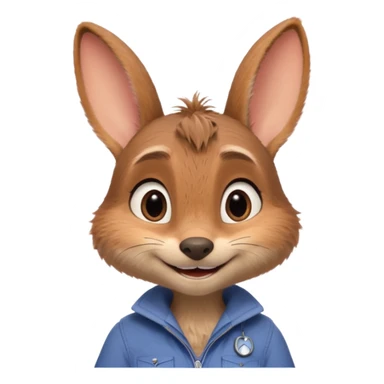 Judy Hopps (rabbit, without cap) from the Zootopia Disney movie sticker