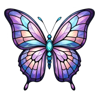 Nebula Gemstone Stained Glass Butterfly sticker