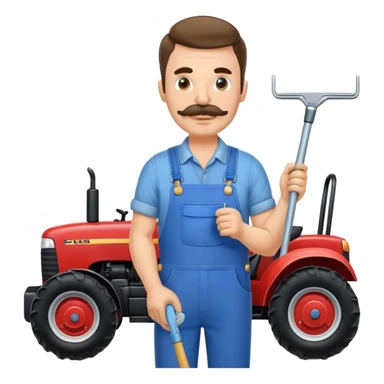 Mops in tractor say: здорова бляде sticker