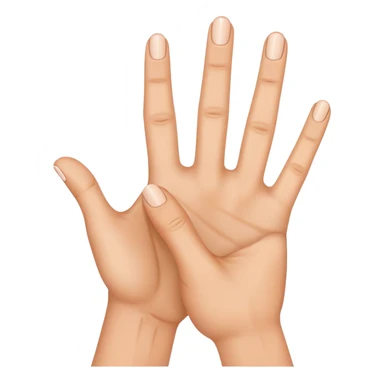 five finger hand holding four fingers up sticker