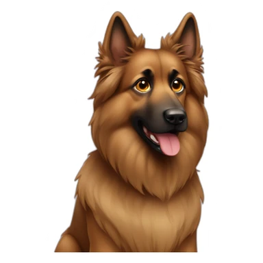 Confused-Brown-Belgian-tervuren sticker