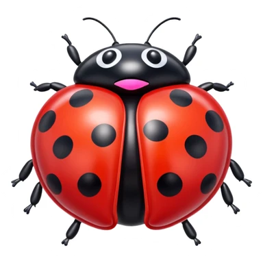   jeff koons style inflatable ladybug art sticker