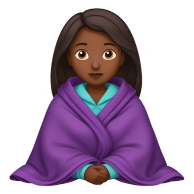 dark skin woman with tucked blanket sticker