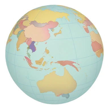 globe east asia sticker