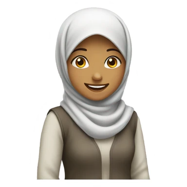 muslim girl happy sticker