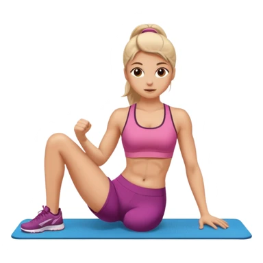 girl working out abs workout  sticker