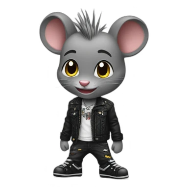 Une souris punk sticker