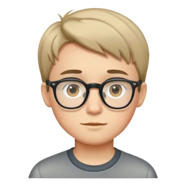 boy with glasses and short hair sticker