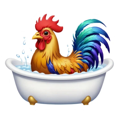 rooster bath sticker