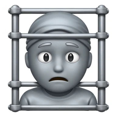 trauriges Emoji im Gefängnis sticker
