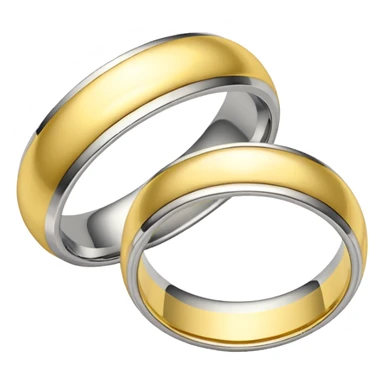 2 wedding bands, bride’s is white gold, grooms is yellow and white gold  sticker