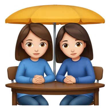 books club girls only under the table, two with brunette hair   sticker