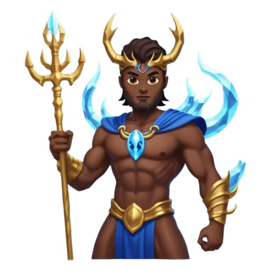 spider god with Poseidon trident sticker