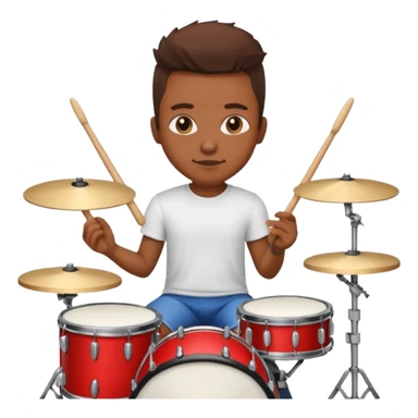 drummer at drum kit sticker