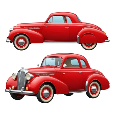 classic red car sticker