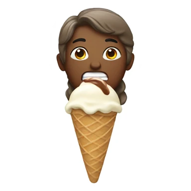 Ice spice eating ice cream sticker